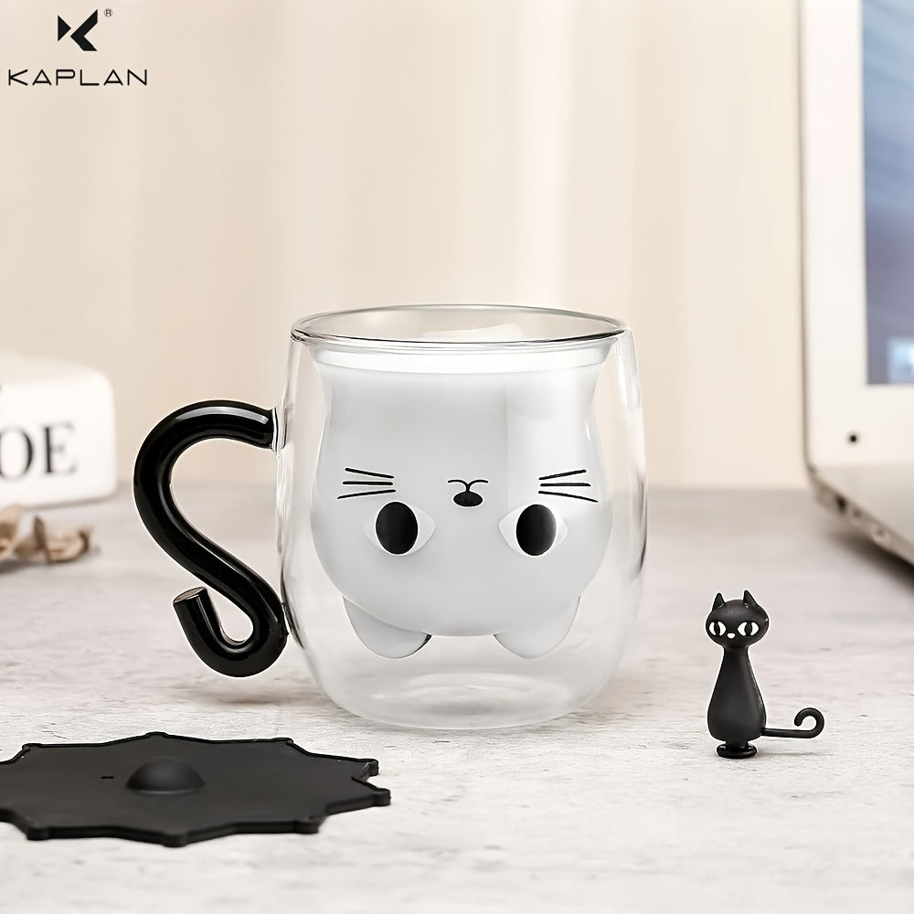 9oz Double Wall Insulated Cat Mug for Women and Gift Ideas