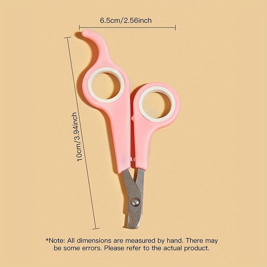 Kichik uy hayvonlari uchun qulay tutqichli zanglamas po'latdan yasalgan tirnoq kesgichlar.