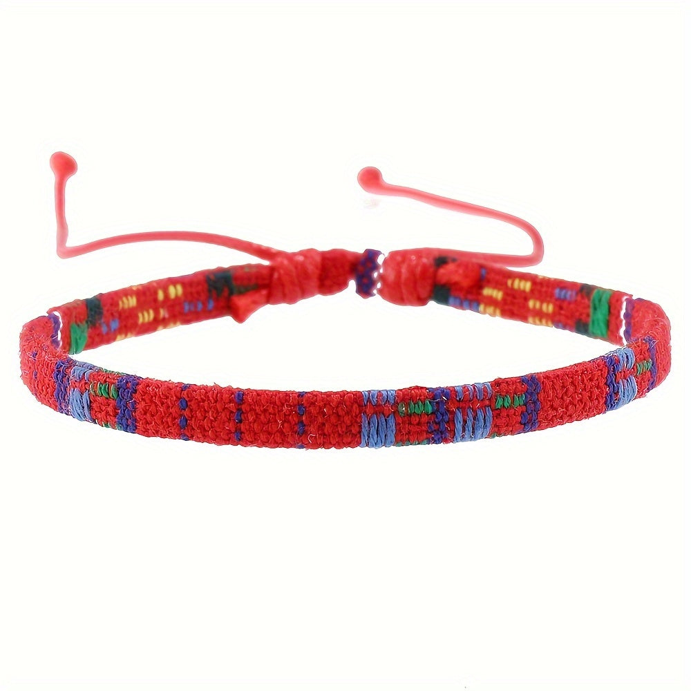 Set of 12 Handmade Braided Bracelets Bohemian Ethnic Style for Women