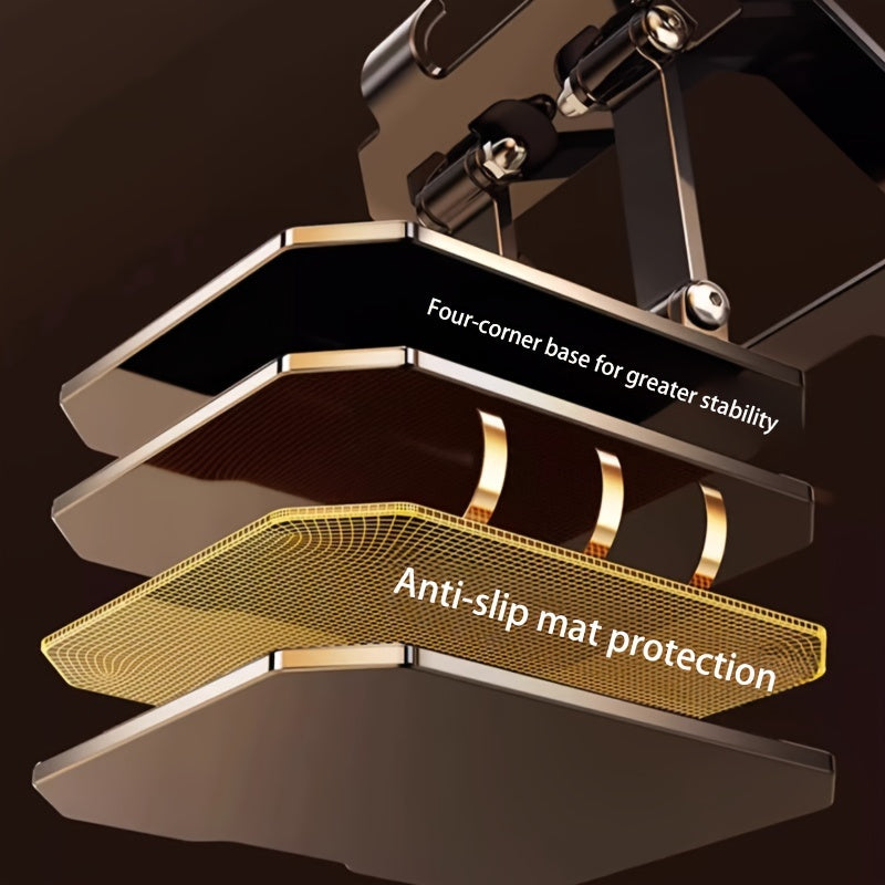 Foldable Aluminum Tablet Stand with 360° Rotation for Easy Viewing