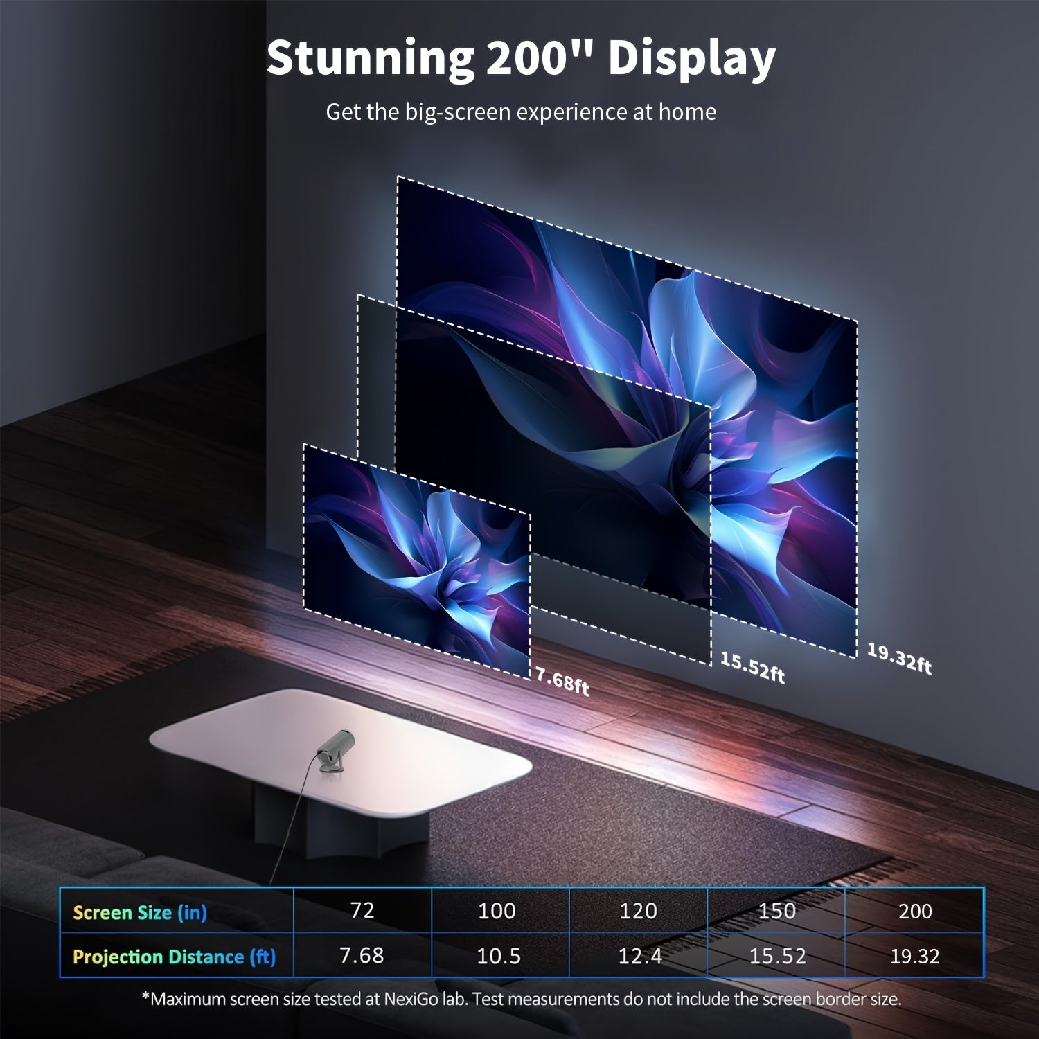 HD Mini Projector with WiFi6 and Auto Level Correction for Home Theater