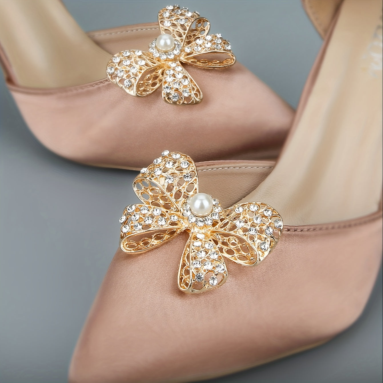 Women's Detachable Bowknot Shoe Buckles for High Heels Decoration