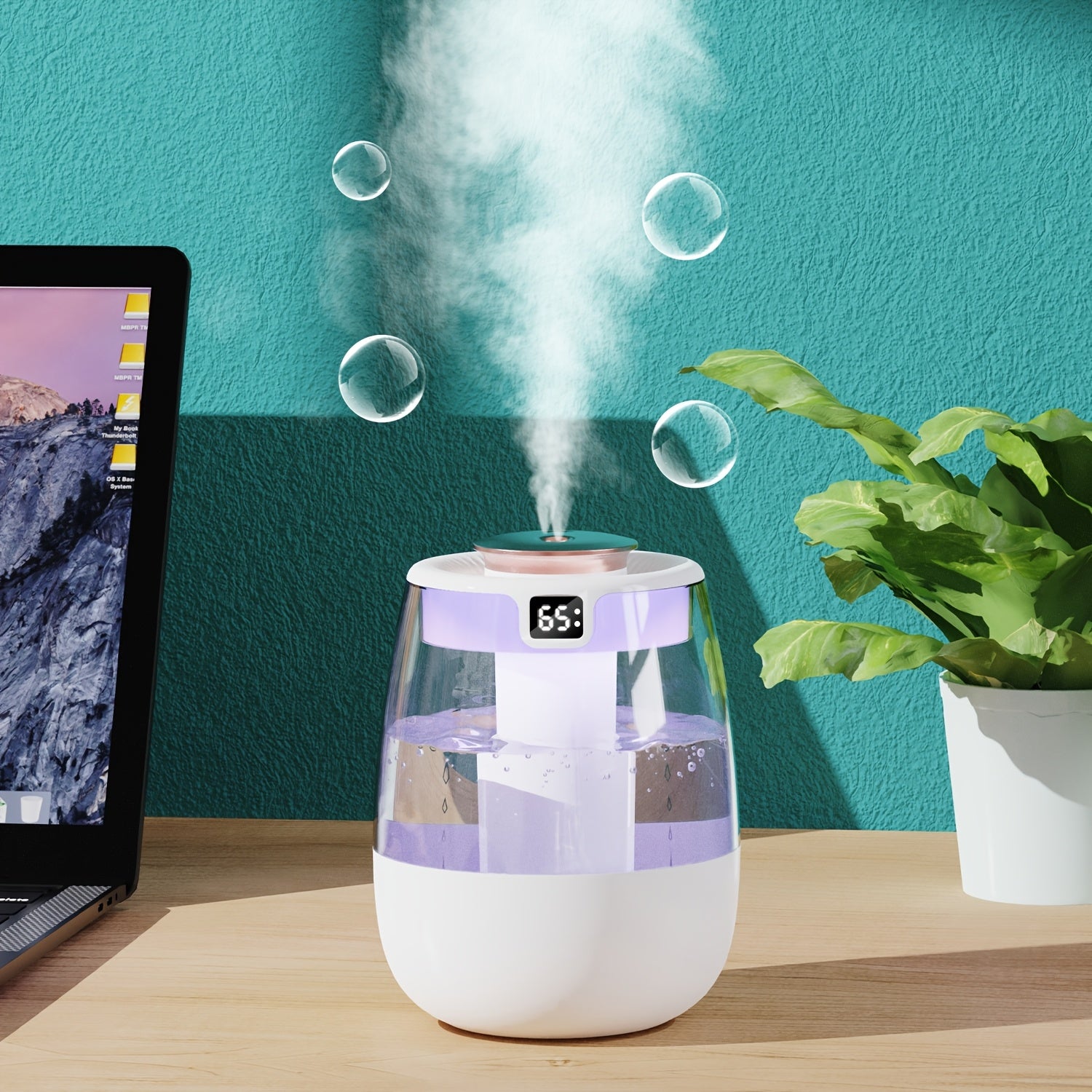 Silent Mist Humidifier for Bedroom and Office Desk USB Portable Quiet Spa Diffuser