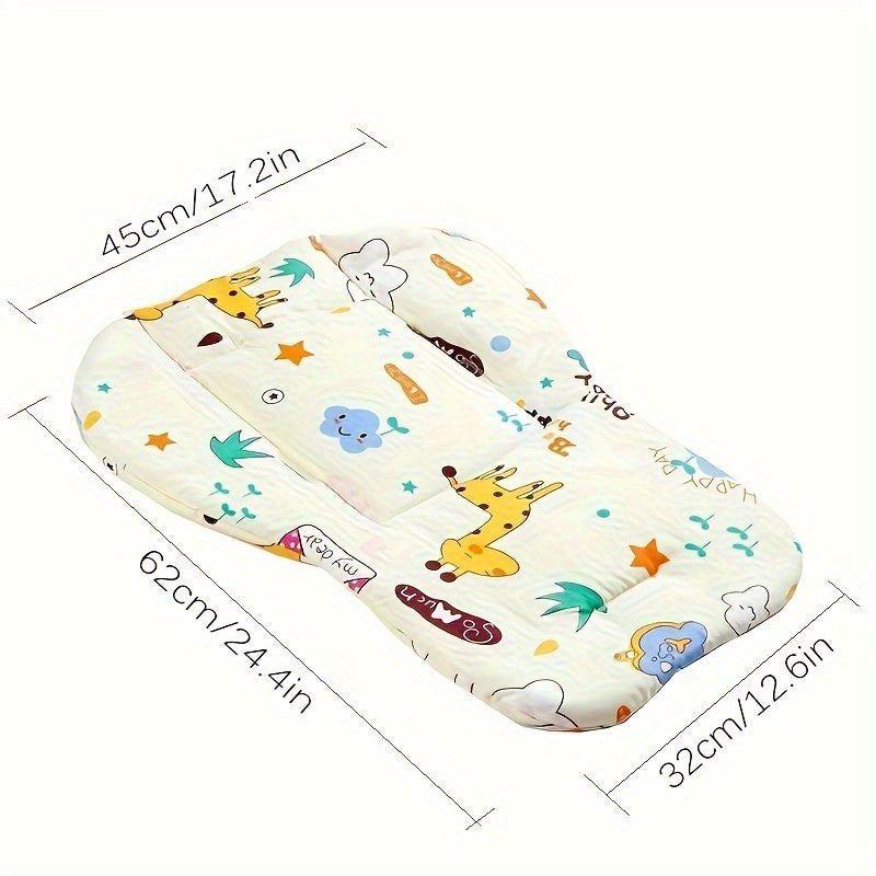 Cartoon Stroller Seat Cushion Soft Cotton Pad for Comfort and Support