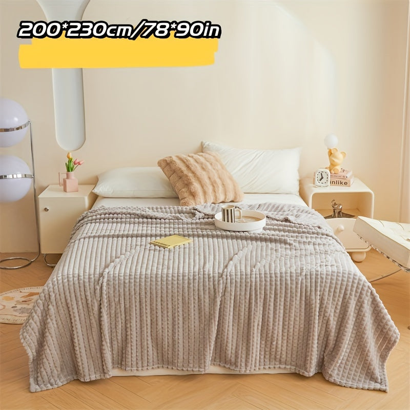 Manta de felpa ultra suave amarilla para sofá, cama y viaje, comodidad acogedora