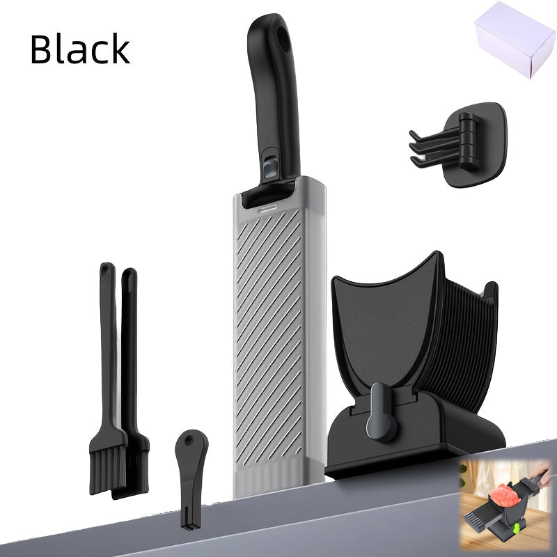 Stainless Steel and ABS Handheld Meat Cutter 8-in-1 Kitchen Slicer Dicer Grinder