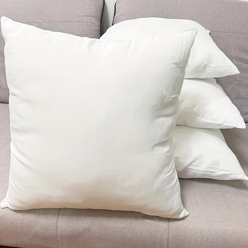 Set of 4 White Decorative Pillow Inserts for Sofa Couch Living Room Home Decor