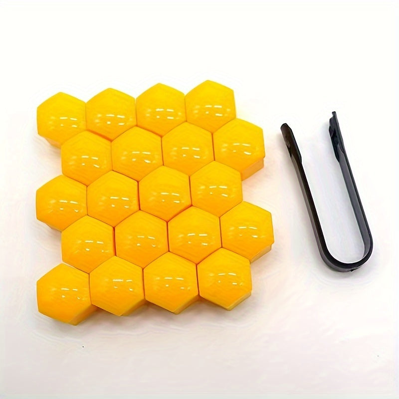 20PCS Tire Screw Caps Plastic Wheel Hub Cover Nut Protector Decor