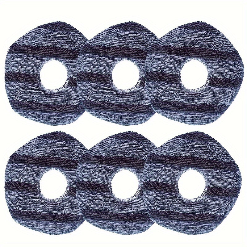 Eufy X10 Pro Omni, X8, X8 Pro, X9 Pro changyutgichlari uchun 6 ta qayta ishlatiladigan vakuum mopa matolari to'plami - Polga ulanishlar uchun mos keladigan almashtirish qismlari