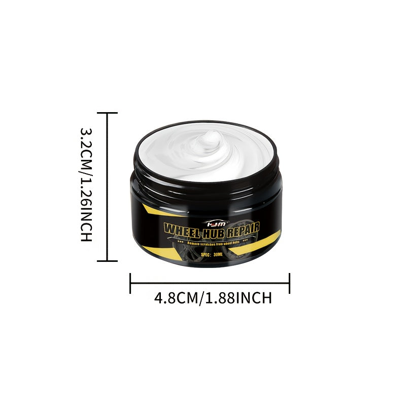 Avtomobil g'ildirak chizig'ini tuzatish uchun pasta, alyuminiy alloy disklari uchun, qora va oq