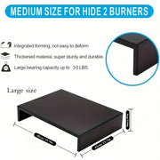 Black Non-Retractable Stove Burner Cover Heat-Resistant Organizer for Electric Stoves