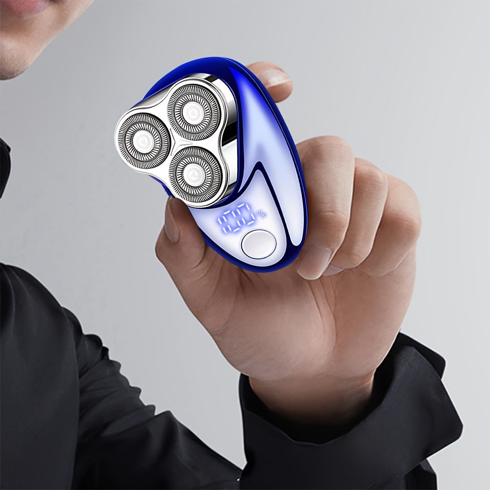 Afeitadora eléctrica para hombres, recargable por USB, húmeda y seca, con 3 hojas, herramienta de cuidado personal para viajes