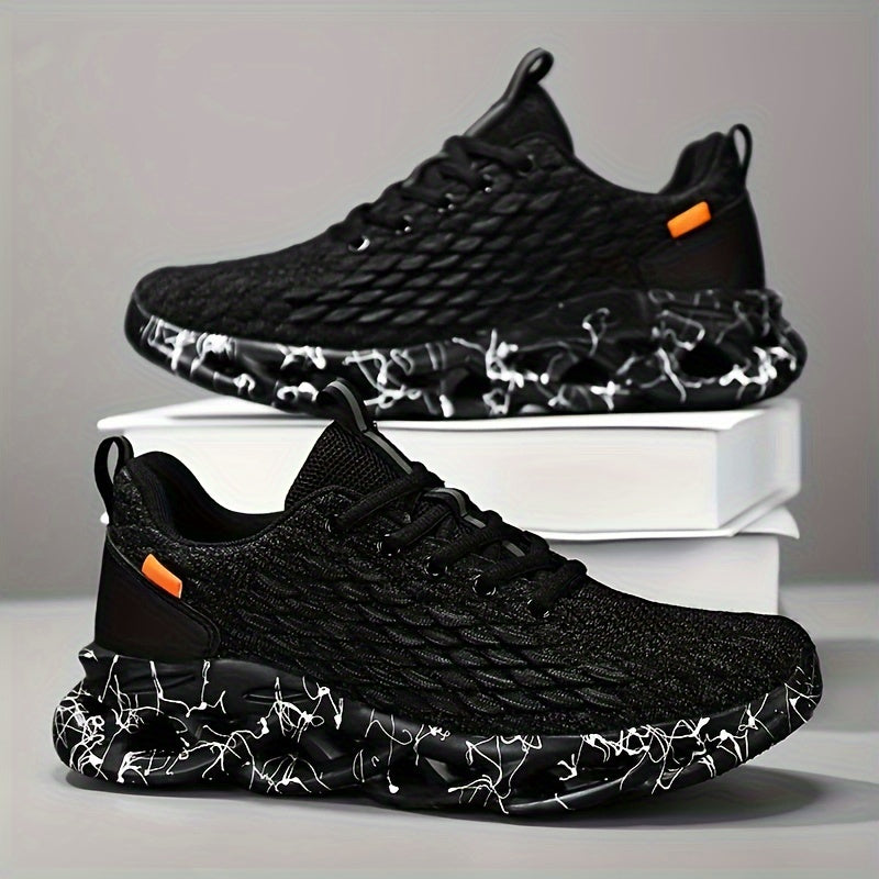 Men's Breathable Running Sneakers with Shock Absorption Soft Sole for All Seasons