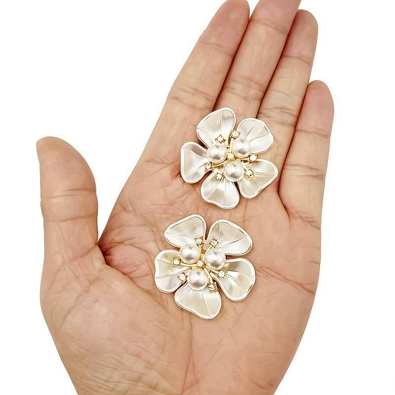 20 dona marjon rhinestone gul tugmasi bezaklari zargarlik buyumlari kiyim-kechak poyabzal uchun