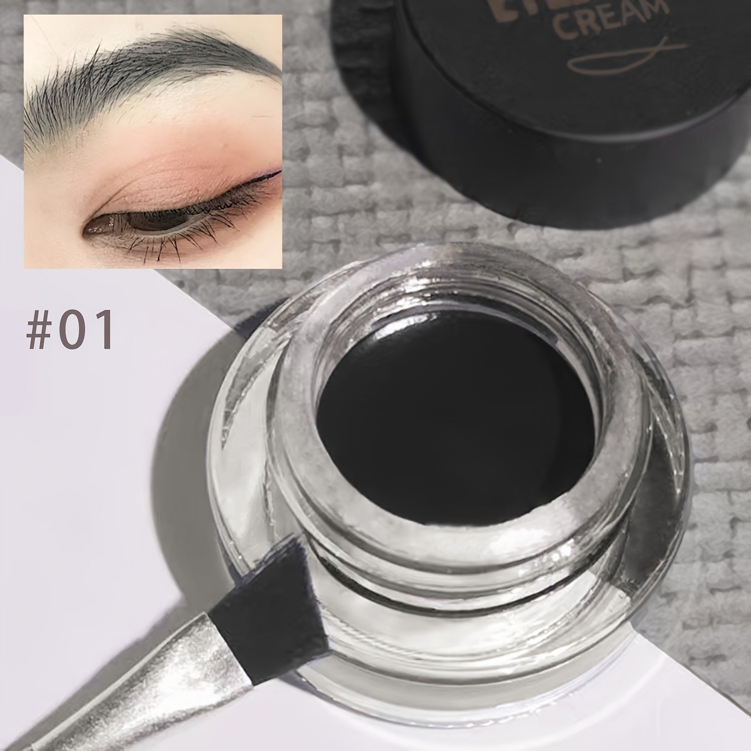 Eyebrow Styling Cream Set Waterproof Quick-Dry Gel with Brush 2 Colors