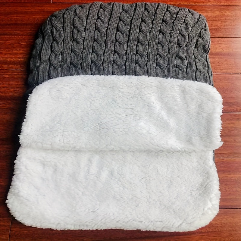 Baby Fleece Bag for Infants Thick Knitted Warm Stroller Bag