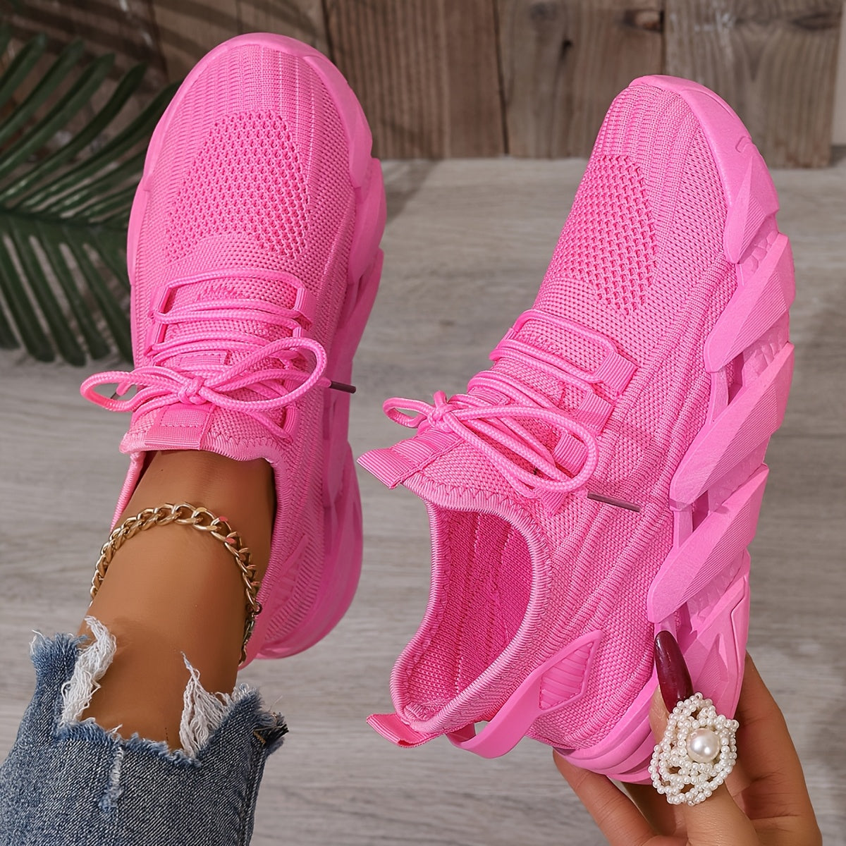 Women’s Breathable Mesh Casual Sneakers Lightweight Running Shoes White