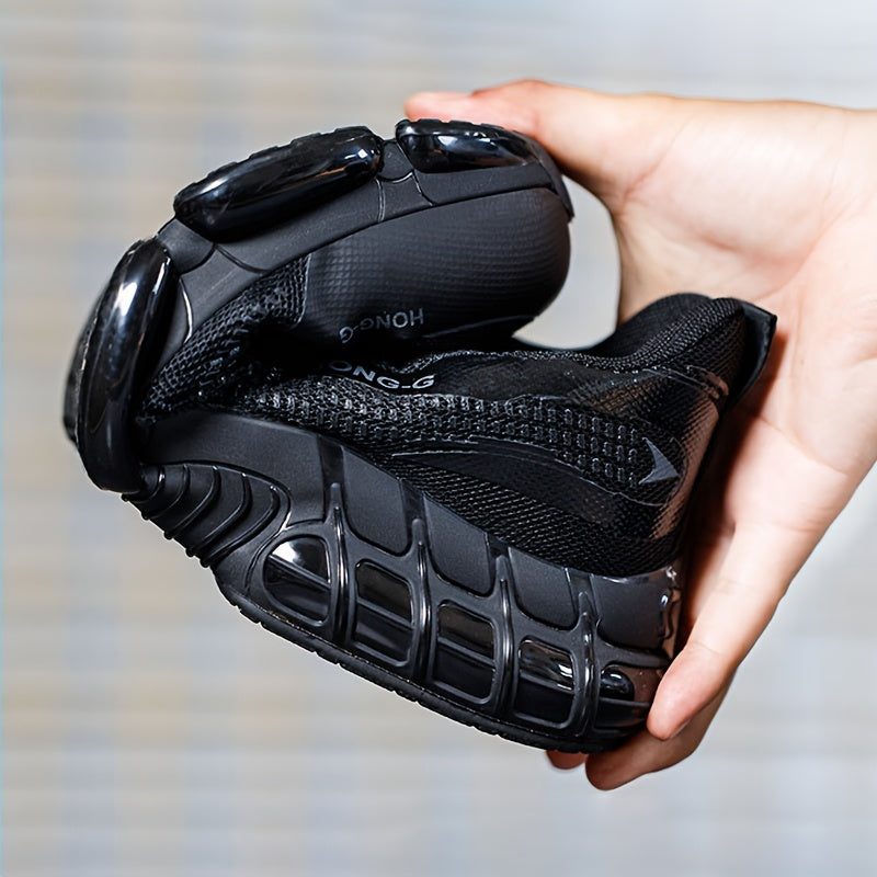 Women's Steel Toe Work Shoes Anti-Slip Safety Boots Black Durable Pu Sole