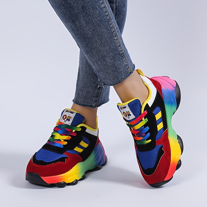 Women’s Breathable Low-Top Sneakers with Cushioned Rubber Sole for All-Season Comfort