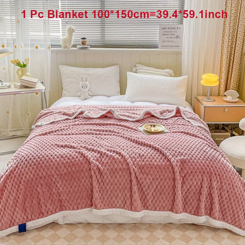 Fleece Blanket for Couch Sofa Bed Camping Travel Cozy Soft Warm Gift