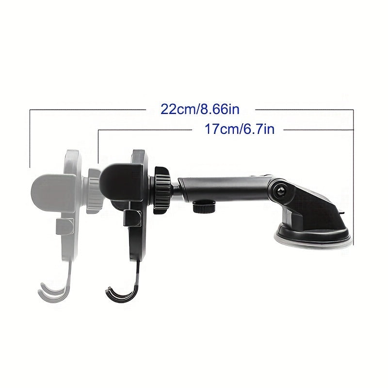 Adjustable Car Phone Holder Suction Cup Mount for All Phones and Vehicles