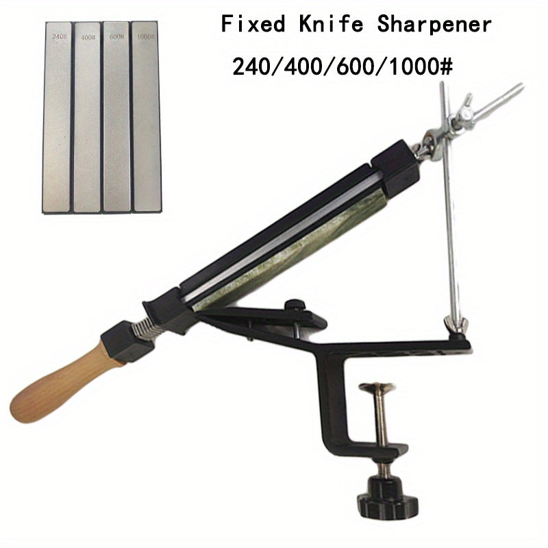 Qoʻlda ishlovchi pichoq silliqlash mashinasi, olmosli silliqlash toshi bilan mahkamlagich va ergonomik tutqich