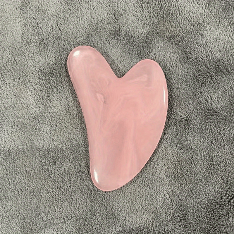 Heart-Shaped Resin Gua Sha Tool for Facial and Body Hair Removal