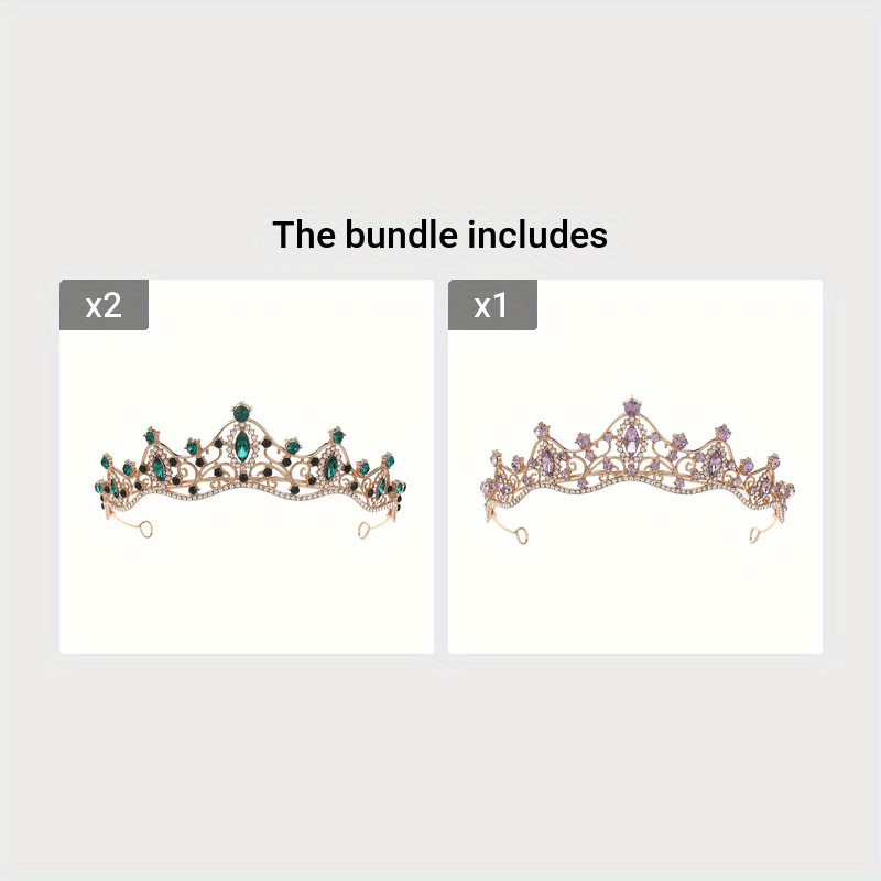 Diadema de princesa de metal para mujer con corona de cristales verdes, accesorio para el cabello de novia para bodas