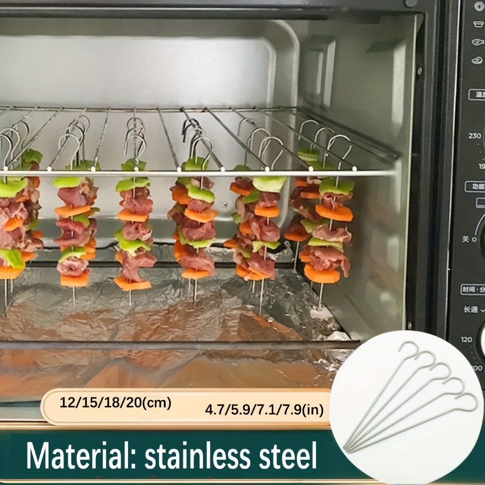 10 o 20 piezas de pinchos de acero inoxidable para hornear y barbacoa