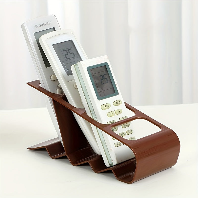 Organizador multifuncional de plástico para control remoto con 4 compartimentos para almacenamiento en el hogar