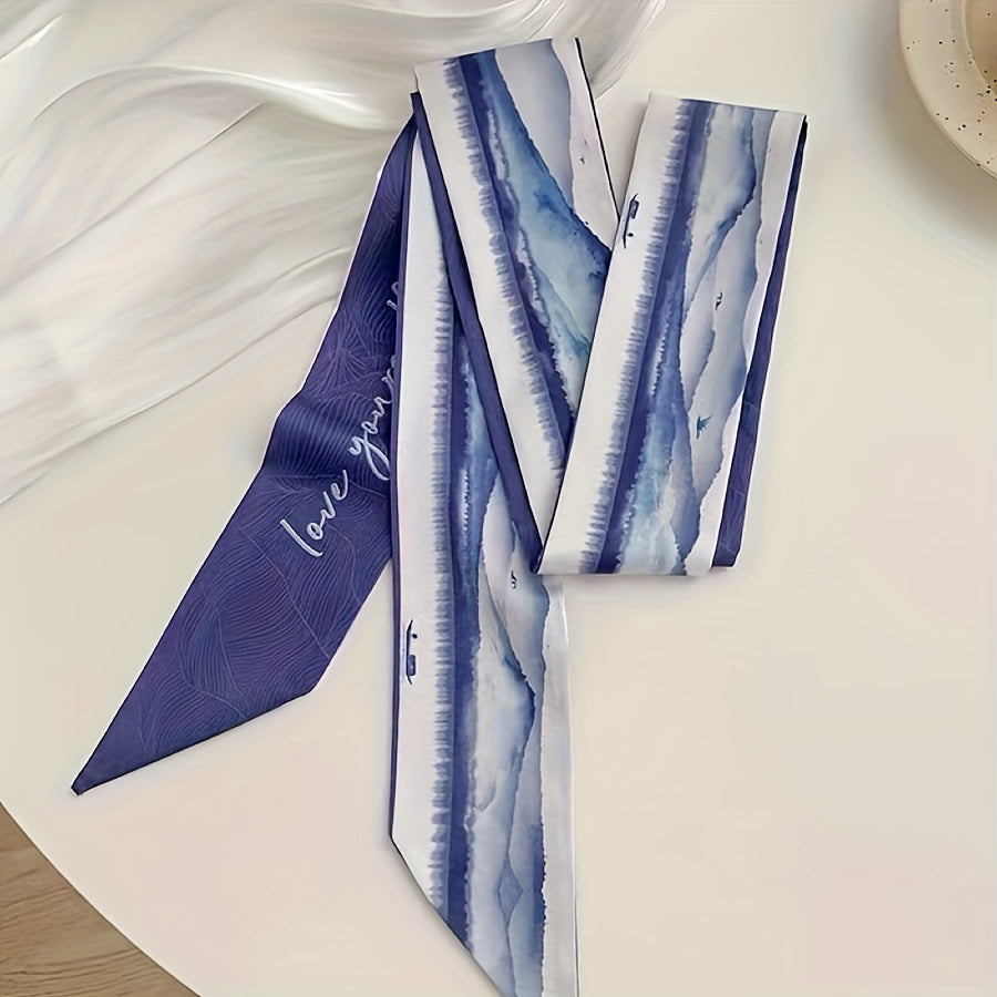 Vintage Printed Headbands and Hair Ties Set for Women, Retro Neck Scarves, Stylish Accessories