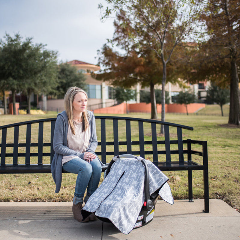 Baby Car Seat Cover for Boys and Girls Breathable Multiuse Canopy Warm Cozy