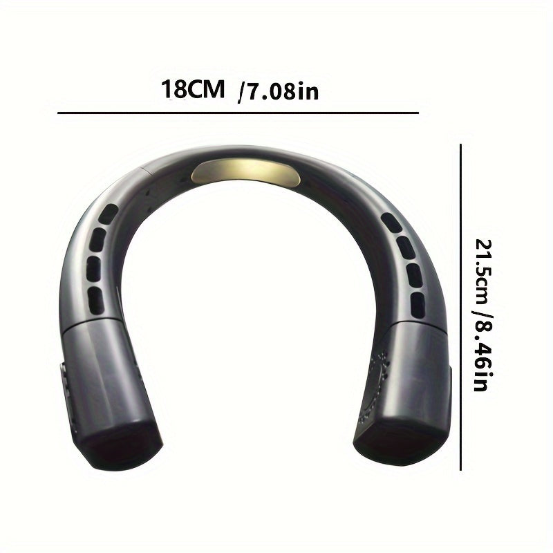 Portativ va Jim Ikki Turbo USB Bo'yin Ventilyatori, Kuchli Havo Oqimi, 5 Tezlikda Sovutish, Uzoq Batareya Hayoti - Sport, Sayohat va 2025-yilda Maktabga Qaytish uchun Mukammal