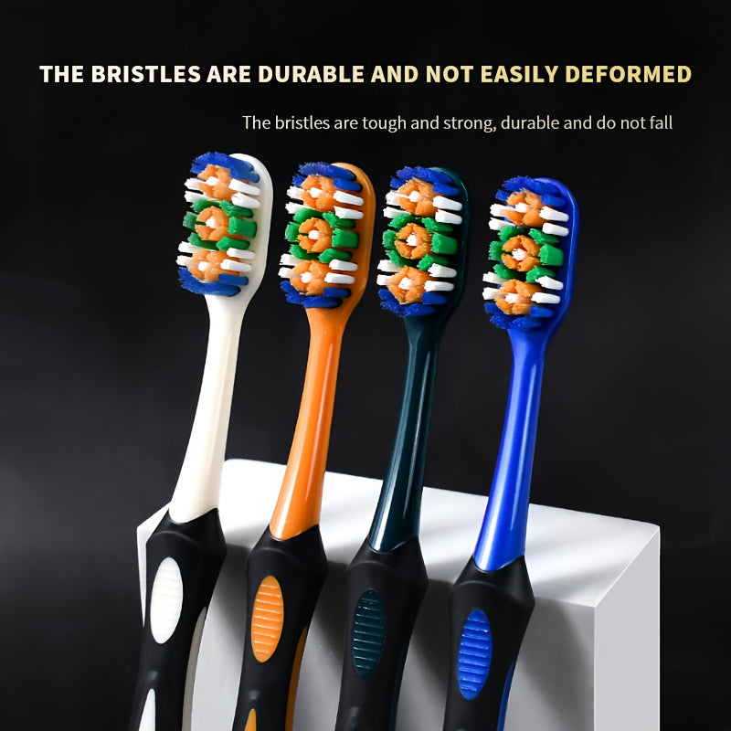 Men's 360° Hard Nylon Bristle Toothbrush for Adults