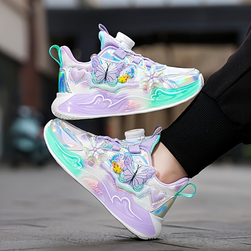 Girls Casual Sneakers with Cartoon Designs for Spring and Fall