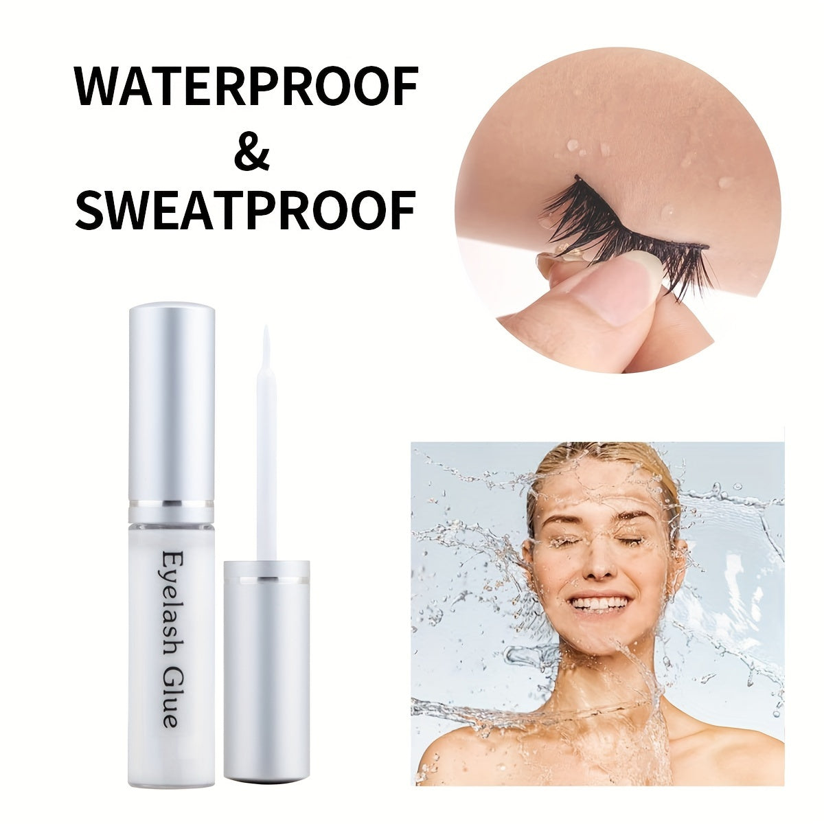 Pegamento a prueba de agua, sin fragancia, para pestañas postizas, de larga duración hasta 24 horas