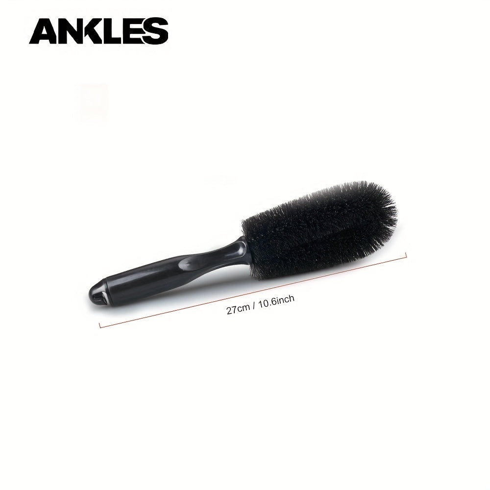 Cepillo de rueda de cabeza redonda negra unisex para coche, herramienta de limpieza de neumáticos