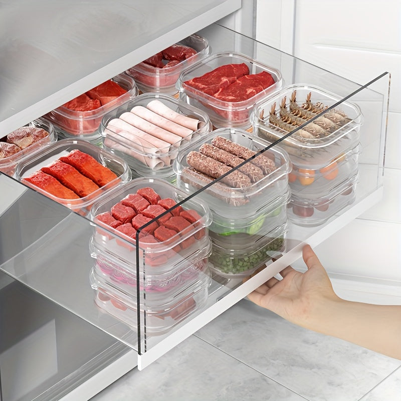 Stackable Clear Plastic Refrigerator Storage Bins with Lids Set of 6 8 10 12 Kitchen Pantry Organizer