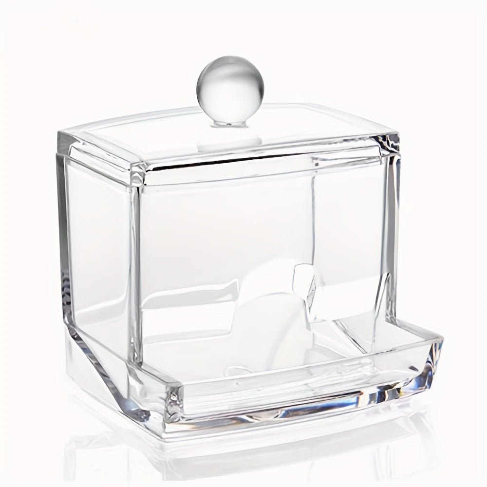 Clear Plastic Square Jewelry Storage Box with Removable Tray