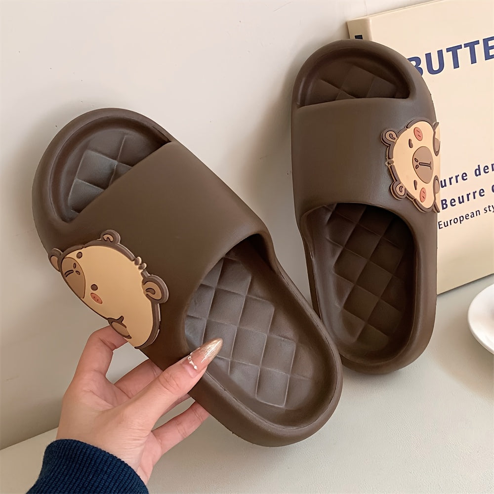 Unisex EVA Bear Slides Summer Non-Slip Casual Indoor Outdoor Slippers