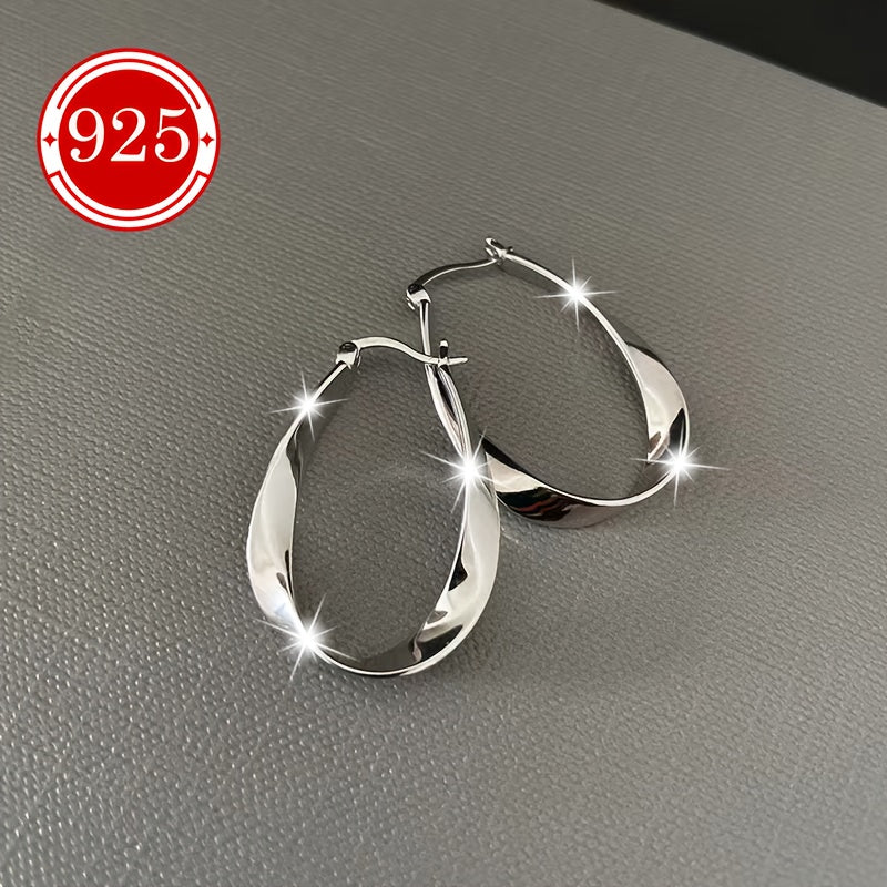 Women's Silver Earrings Hypoallergenic Niche Design for Daily Wear and Gifts