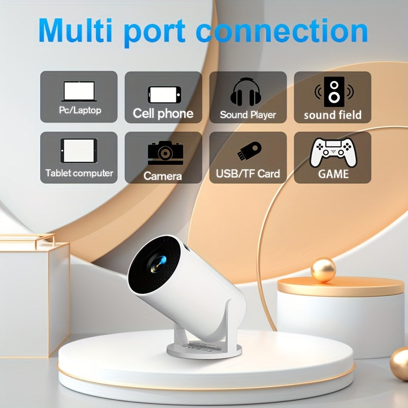Mini Portable LED Projector for Home Theater and Gaming Compact Round Design