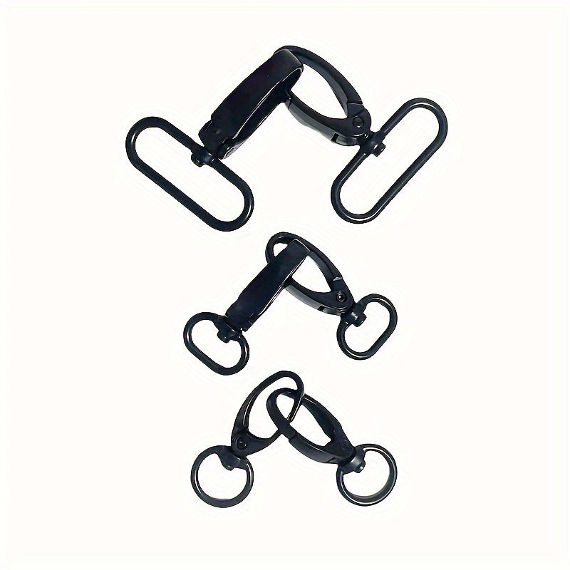 Black Olive Clasp Buckles 10-Pack Zinc Alloy Durable Rotating Handbag Strap Accessories