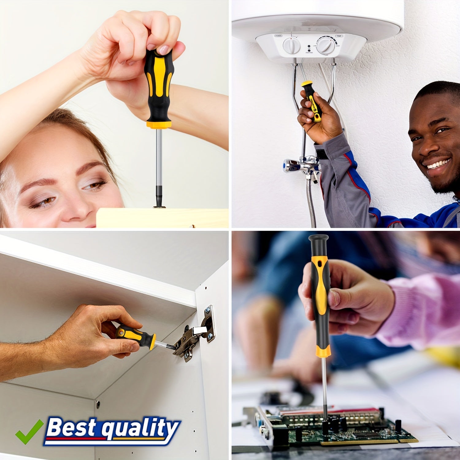 Juego de 43 piezas de destornilladores magnéticos con puntas de acero de cromo vanadio y desmagnetizador