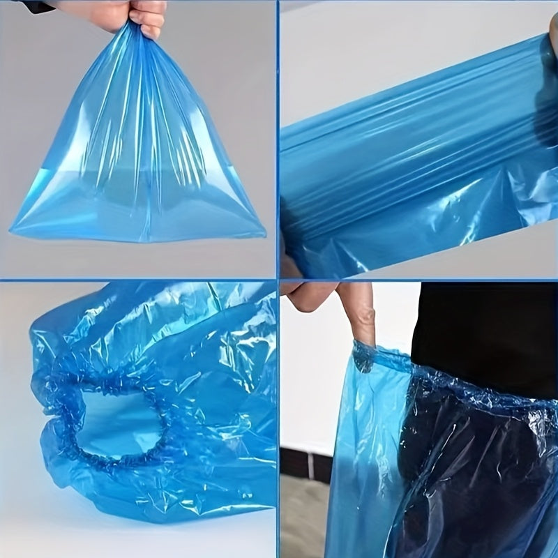 10Pcs Waterproof Shoe Covers Clear Plastic Lightweight Non-Slip Blue White