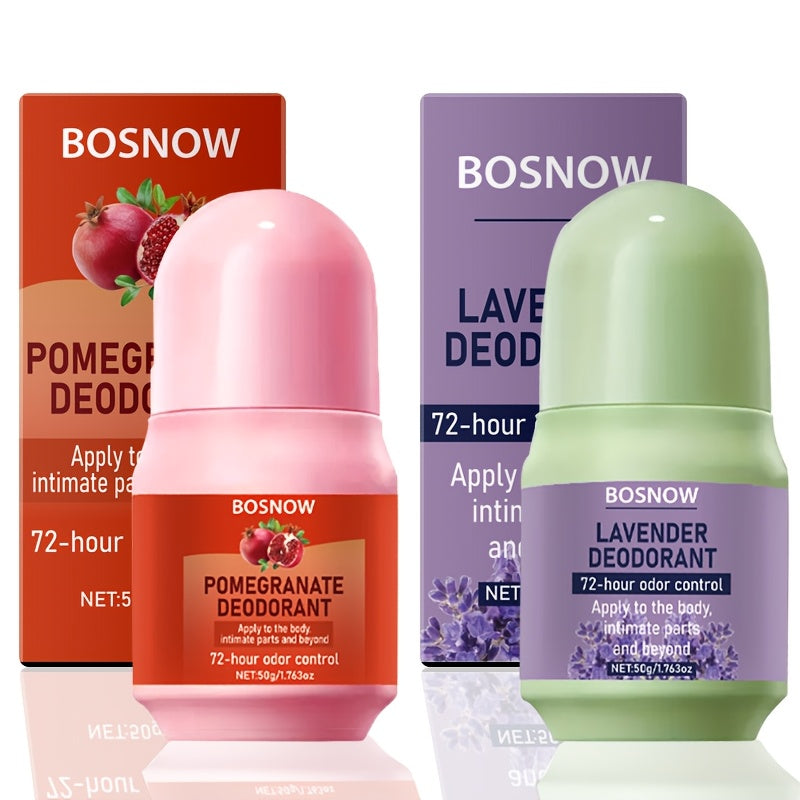 Unisex Pomegranate Lavender Deodorant Set Natural Plant Ingredients Long-Lasting 72H