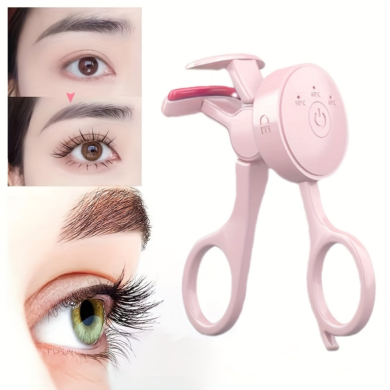 Electric Eyelash Curler USB Rechargeable Heated Mascara Wand for Eyelash Curling