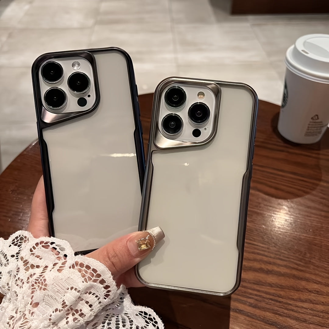 Electroplated Clear TPU Phone Case for iPhone Models Drop Protection