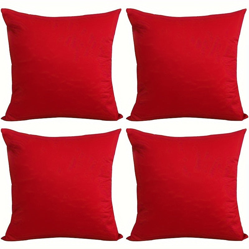 4 белых наволочки, 18x18 дюймов, однотонные, мягкий велюр, современный дизайн для гостиной, спальни или дивана.