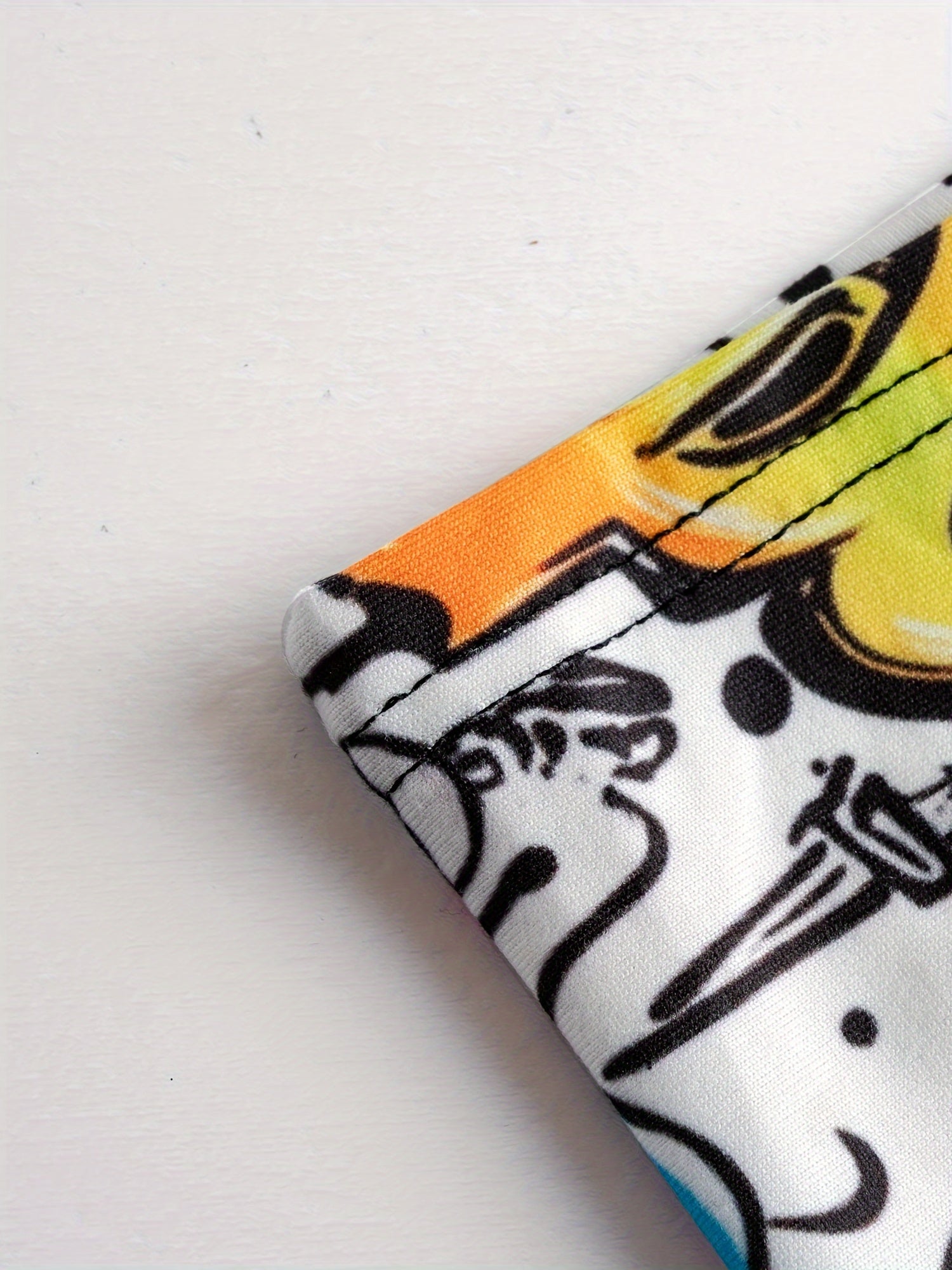 Men's Boxer Briefs 5 Pack Graffiti Style Geometric Pattern Polyester Blend Elastic Waist